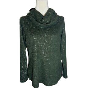 Emily Daniels Green Cowl Neck Sweater - Size Small